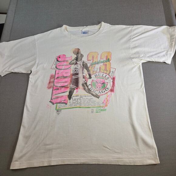 Vintage Michael Jordan Chicago Bulls 80s MVPs Salem Sportswear Tee XL - Picture 1 of 14